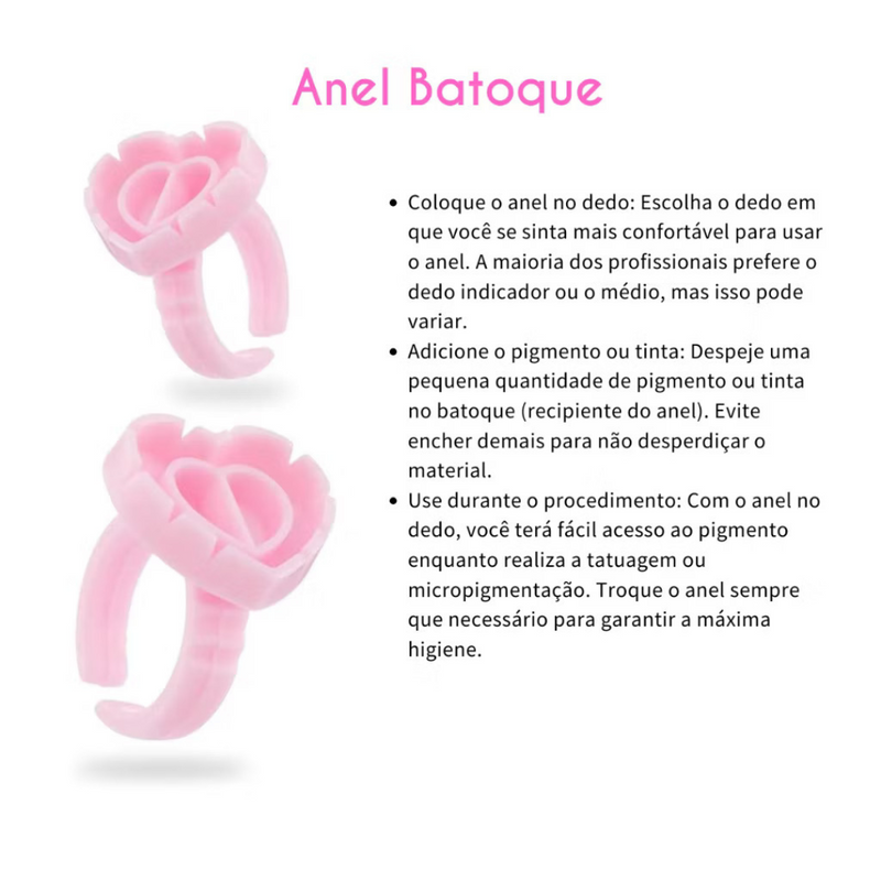 Anel Batoque Coração 50 unidades